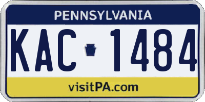 PA license plate KAC1484