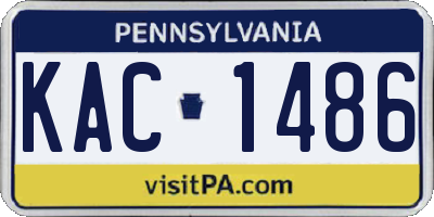 PA license plate KAC1486