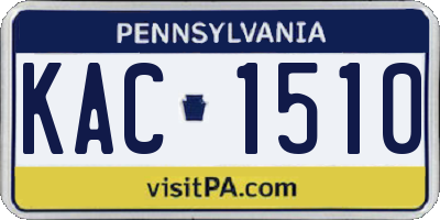 PA license plate KAC1510
