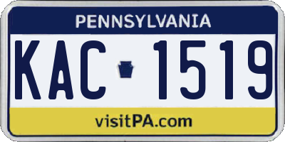 PA license plate KAC1519