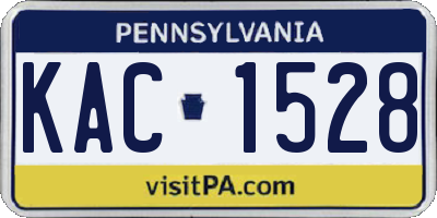 PA license plate KAC1528