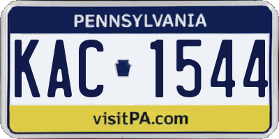 PA license plate KAC1544