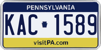 PA license plate KAC1589