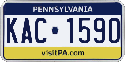 PA license plate KAC1590
