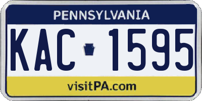 PA license plate KAC1595