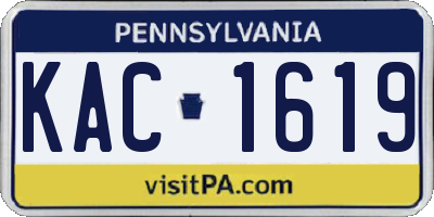 PA license plate KAC1619