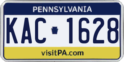 PA license plate KAC1628