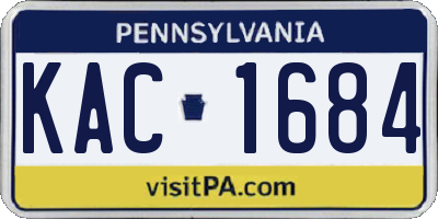 PA license plate KAC1684