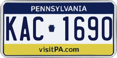 PA license plate KAC1690