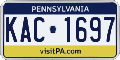 PA license plate KAC1697