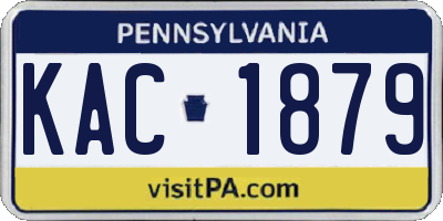 PA license plate KAC1879
