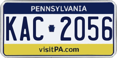 PA license plate KAC2056