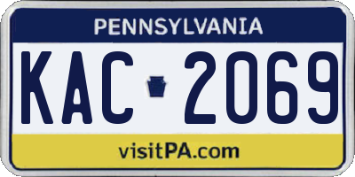 PA license plate KAC2069
