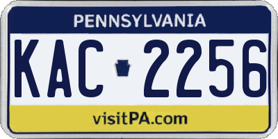 PA license plate KAC2256