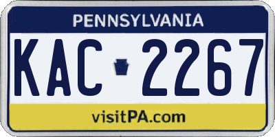 PA license plate KAC2267