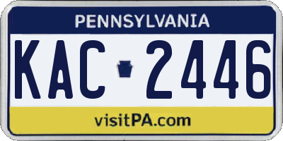 PA license plate KAC2446