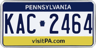 PA license plate KAC2464