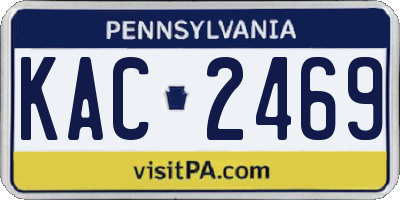 PA license plate KAC2469
