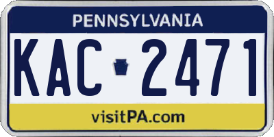PA license plate KAC2471