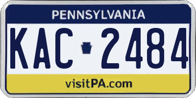 PA license plate KAC2484