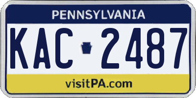 PA license plate KAC2487