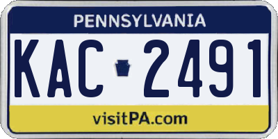 PA license plate KAC2491