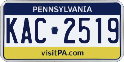 PA license plate KAC2519