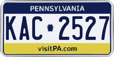 PA license plate KAC2527