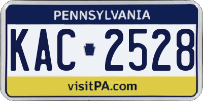 PA license plate KAC2528