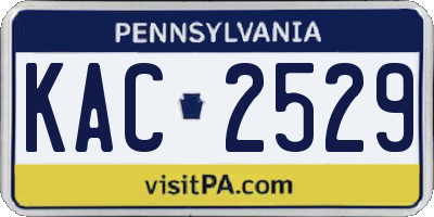 PA license plate KAC2529