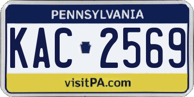 PA license plate KAC2569