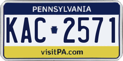 PA license plate KAC2571