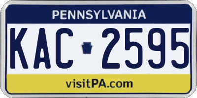 PA license plate KAC2595