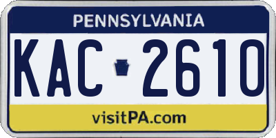 PA license plate KAC2610