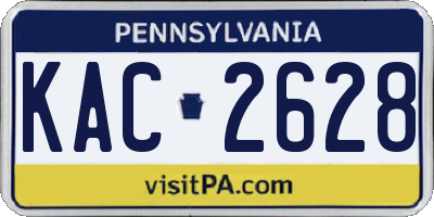 PA license plate KAC2628