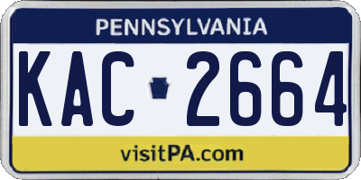 PA license plate KAC2664