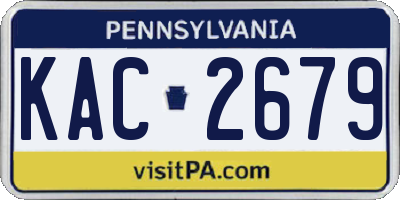 PA license plate KAC2679