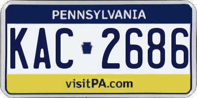 PA license plate KAC2686