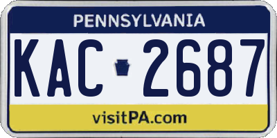 PA license plate KAC2687