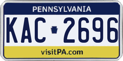 PA license plate KAC2696