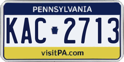 PA license plate KAC2713