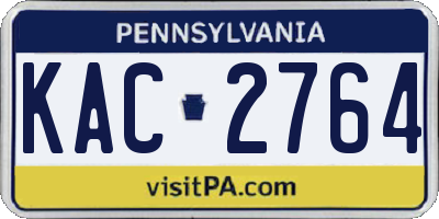 PA license plate KAC2764