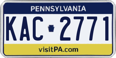 PA license plate KAC2771