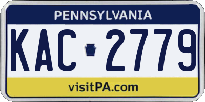 PA license plate KAC2779