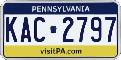 PA license plate KAC2797