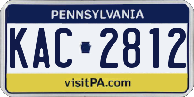 PA license plate KAC2812