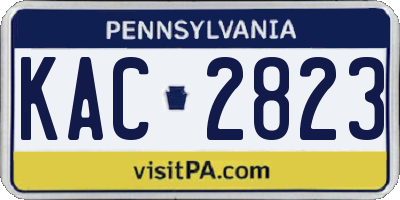 PA license plate KAC2823