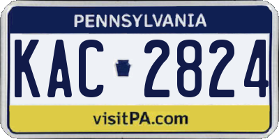 PA license plate KAC2824