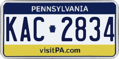 PA license plate KAC2834
