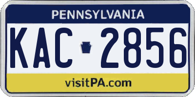 PA license plate KAC2856